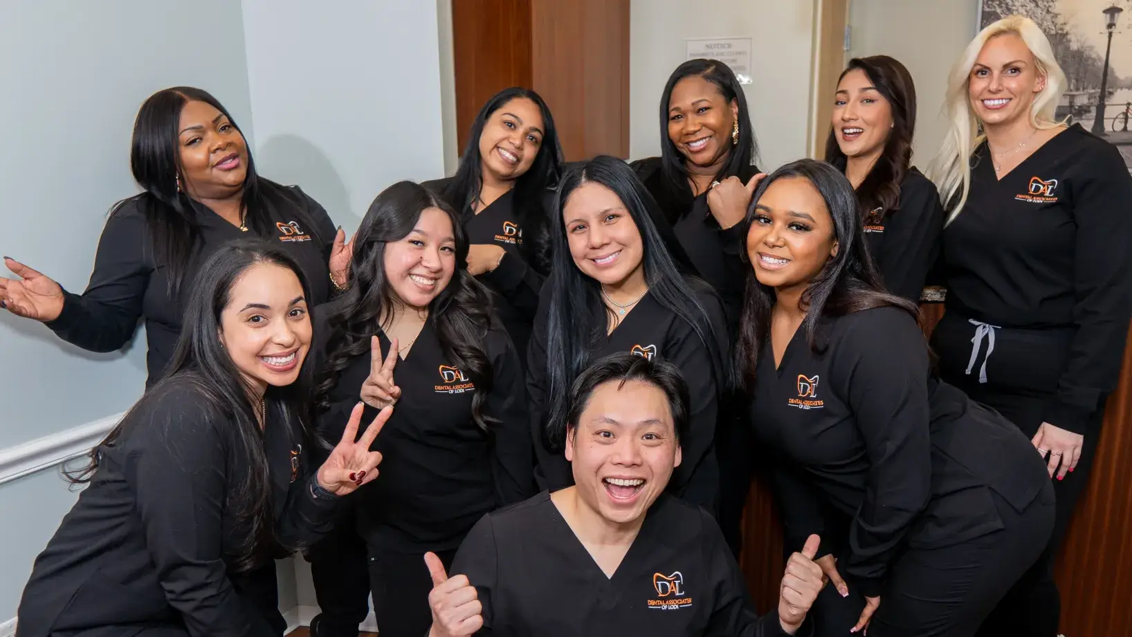 The Dental Associates of Lodi team together at the office.